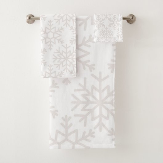 Snowflake patroon bad handdoek (Insitu)