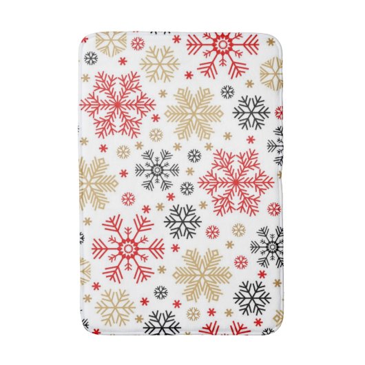 Snowflake patroon badmat (Voorkant Verticaal)