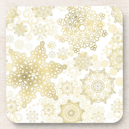 Snowflake patroon bier onderzetter (Voorkant)
