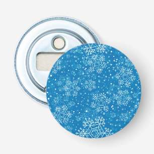 Snowflake patroon button flesopener