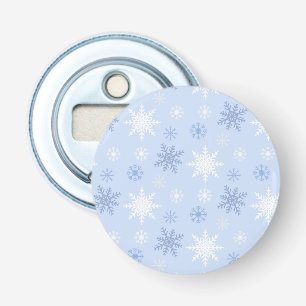 Snowflake patroon button flesopener
