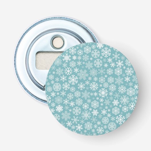 Snowflake patroon button flesopener (Voorkant)