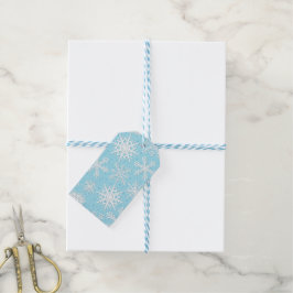 Snowflake patroon cadeaulabel