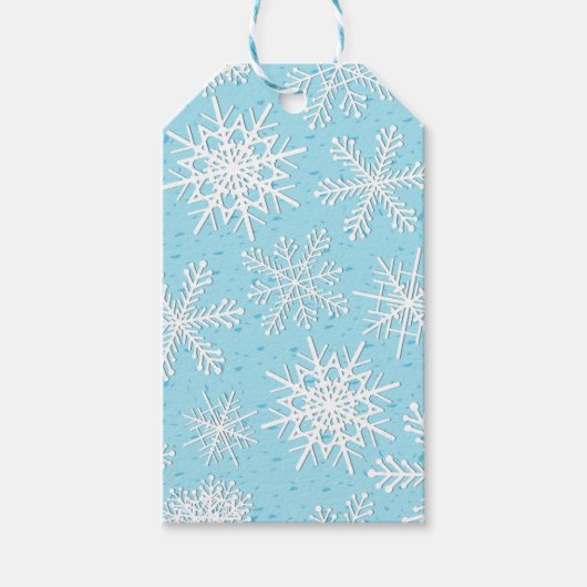 Snowflake patroon cadeaulabel (Voorkant)