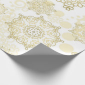 Snowflake patroon cadeaupapier (Hoek)