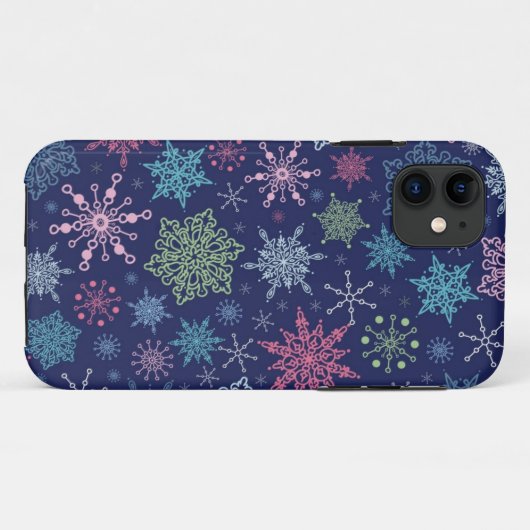 Snowflake patroon Case-Mate iPhone case (Achterkant (horizontaal))