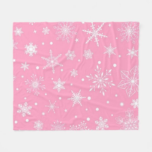 Snowflake patroon fleece deken (Voorkant (Horizontaal))