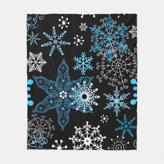 Snowflake patroon fleece deken (Voorkant)