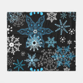 Snowflake patroon fleece deken (Voorkant (Horizontaal))