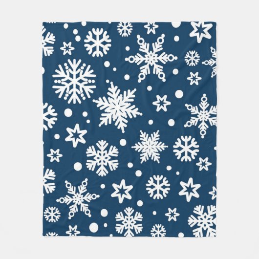 Snowflake patroon fleece deken (Voorkant)