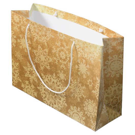 Snowflake patroon groot cadeauzakje (Achterkant Gekanteld)