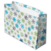 Snowflake patroon groot cadeauzakje (Achterkant Gekanteld)
