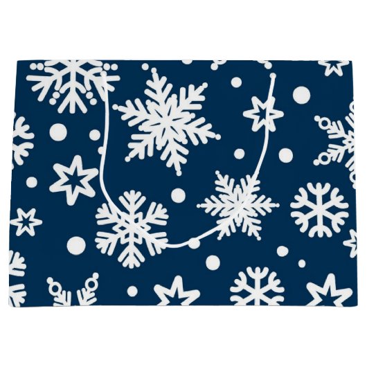 Snowflake patroon groot cadeauzakje (Voorkant)