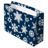 Snowflake patroon groot cadeauzakje (Achterkant Gekanteld)