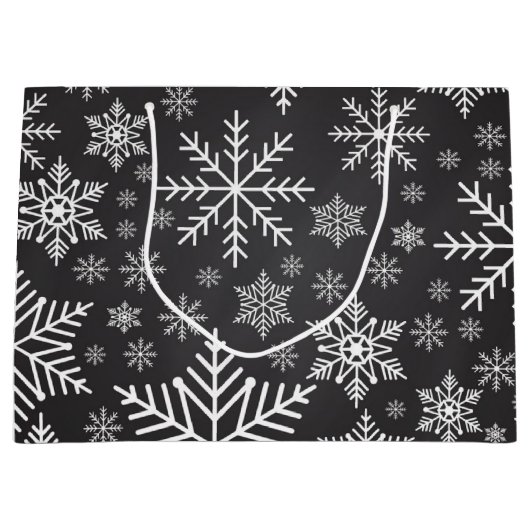 Snowflake patroon groot cadeauzakje (Voorkant)
