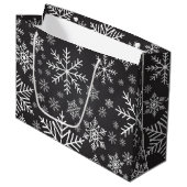 Snowflake patroon groot cadeauzakje (Voorkant Gekanteld)