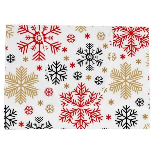 Snowflake patroon groot cadeauzakje (Achterkant)