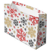 Snowflake patroon groot cadeauzakje (Achterkant Gekanteld)