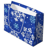 Snowflake patroon groot cadeauzakje (Voorkant Gekanteld)