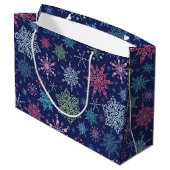 Snowflake patroon groot cadeauzakje (Achterkant Gekanteld)