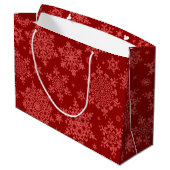 Snowflake patroon groot cadeauzakje (Achterkant Gekanteld)