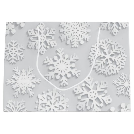 Snowflake patroon groot cadeauzakje (Voorkant)