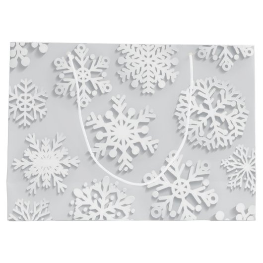 Snowflake patroon groot cadeauzakje (Achterkant)