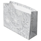 Snowflake patroon groot cadeauzakje (Achterkant Gekanteld)