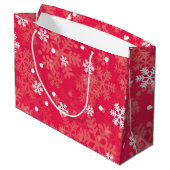 Snowflake patroon groot cadeauzakje (Achterkant Gekanteld)