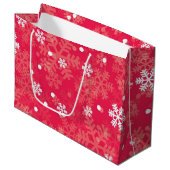 Snowflake patroon groot cadeauzakje (Voorkant Gekanteld)