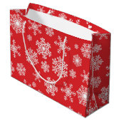Snowflake patroon groot cadeauzakje (Achterkant Gekanteld)