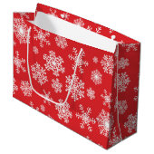 Snowflake patroon groot cadeauzakje (Voorkant Gekanteld)
