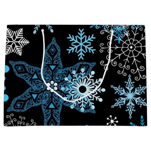 Snowflake patroon groot cadeauzakje (Voorkant)