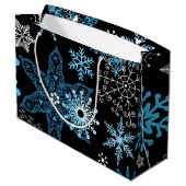 Snowflake patroon groot cadeauzakje (Achterkant Gekanteld)