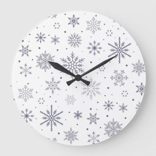 Snowflake patroon grote klok (Voorkant)