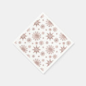 Snowflake patroon in Faux Roos Gold-look Servet (Hoek)