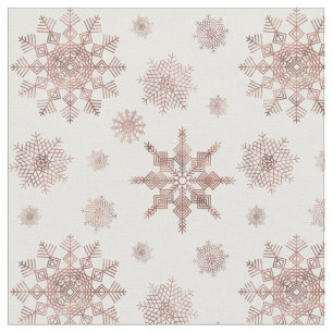 Snowflake patroon in Faux Roos Gold-look Stof