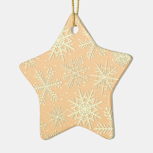 Snowflake patroon keramisch ornament (Links)