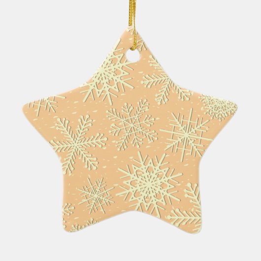 Snowflake patroon keramisch ornament (Achterkant)