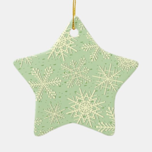 Snowflake patroon keramisch ornament (Voorkant)