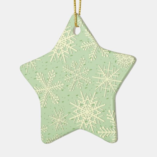 Snowflake patroon keramisch ornament (Links)