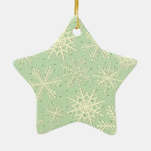 Snowflake patroon keramisch ornament (Achterkant)