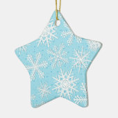 Snowflake patroon keramisch ornament (Links)
