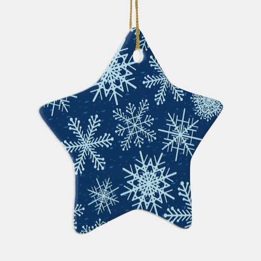 Snowflake patroon keramisch ornament (Rechts)