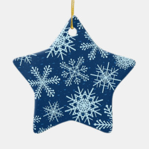 Snowflake patroon keramisch ornament