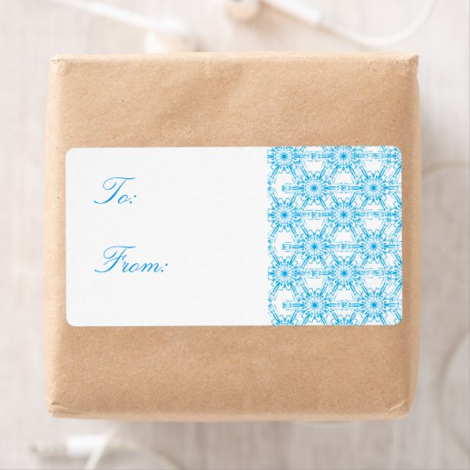 Snowflake Patroon kerstcadeaus Etiket (Insitu)