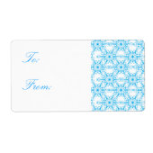 Snowflake Patroon kerstcadeaus Etiket (Voorkant)