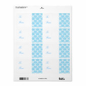 Snowflake Patroon kerstcadeaus Etiket (Full Sheet)