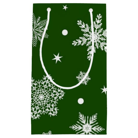 Snowflake patroon klein cadeauzakje (Voorkant)