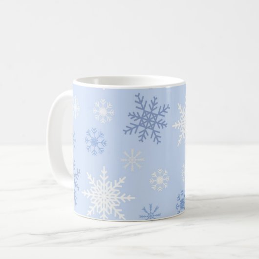 Snowflake patroon koffiemok (Voorkant links)